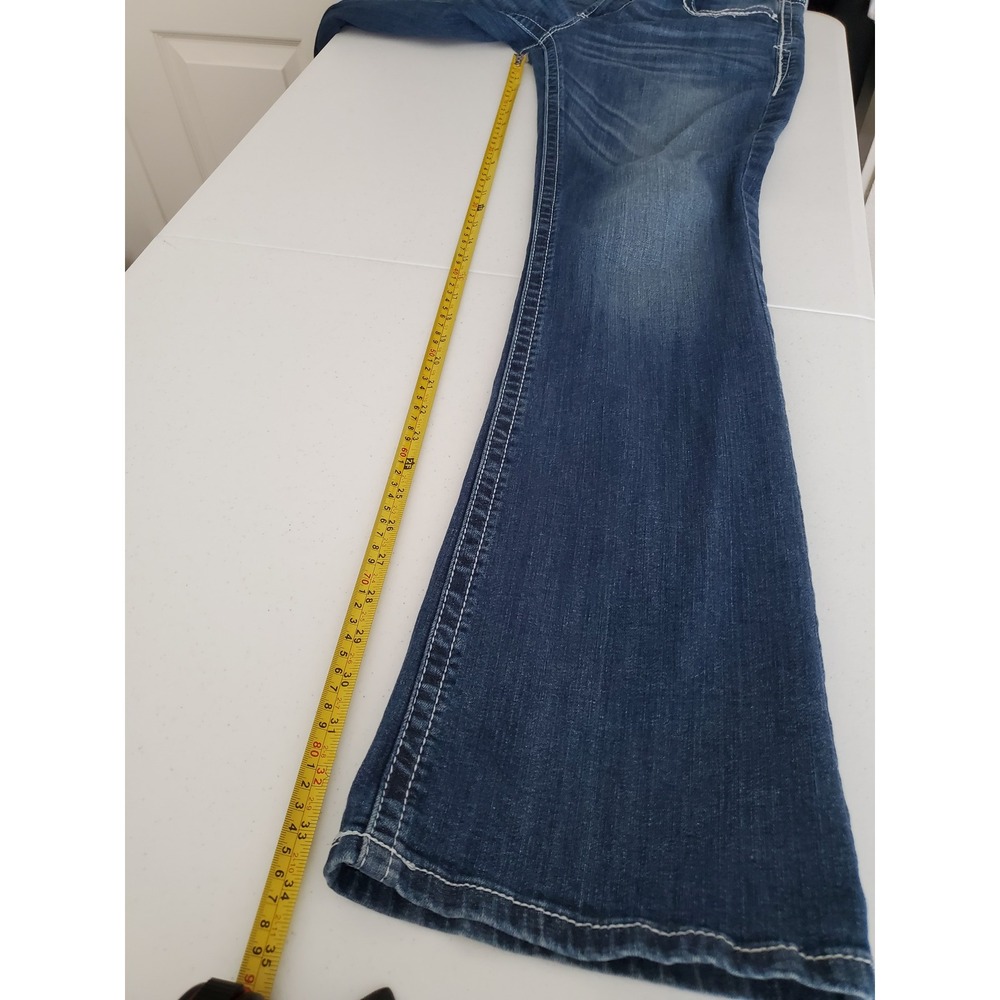 Ariat Womens Marine Mid Rise Boot Entwined‎ Jeans 31 Long Tall Embroidered - Picture 7 of 11